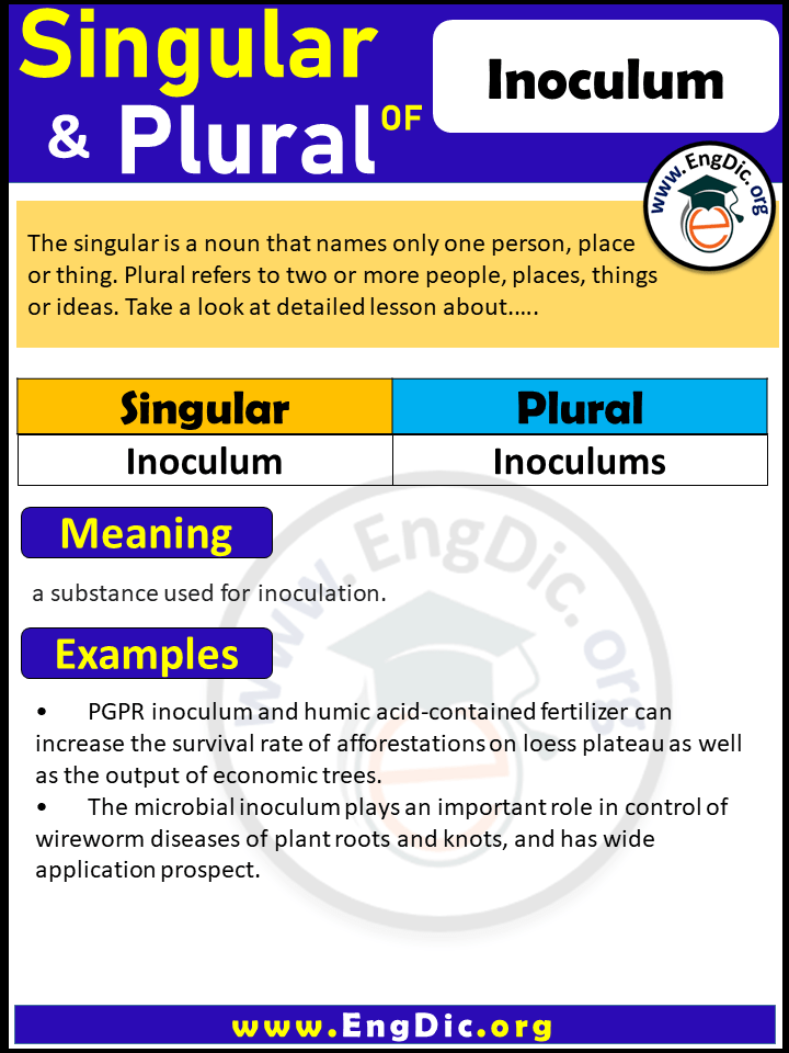 Inoculum Plural, What is the plural of Inoculum?