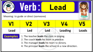 Lead Verb Forms: Past Tense and Past Participle (V1 V2 V3) - EngDic
