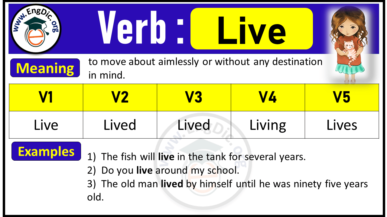 Live Verb Forms: Past Tense and Past Participle (V1 V2 V3)