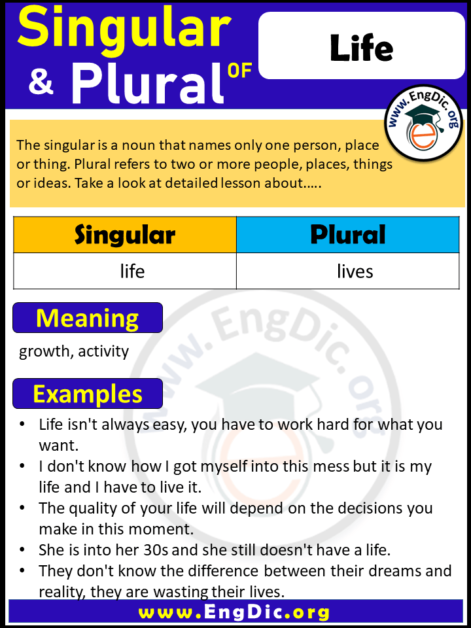 plural form of life in english