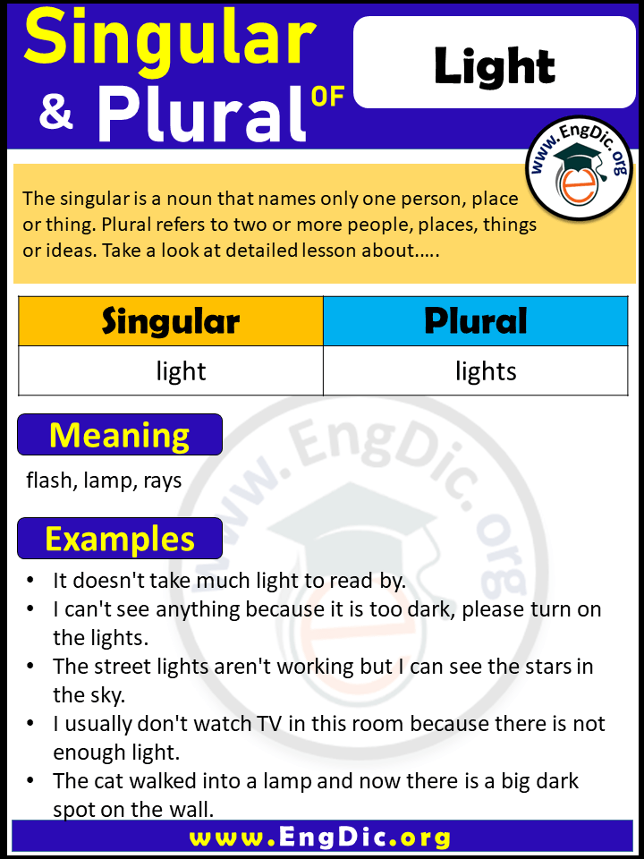 Light Plural, What is the Plural of Light?