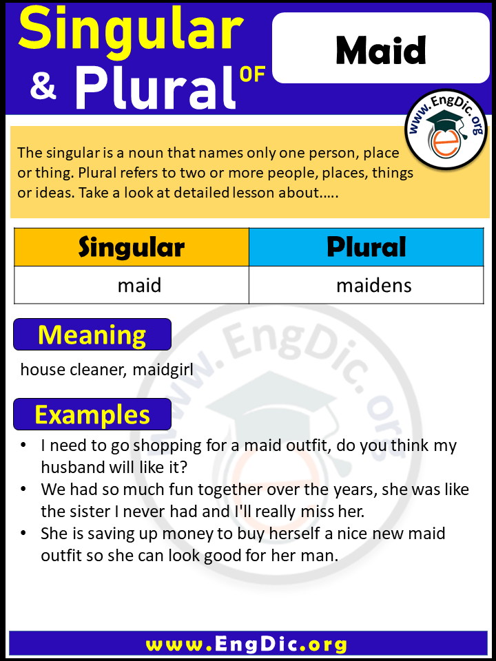 Maid Plural, What is the Plural of Maid?