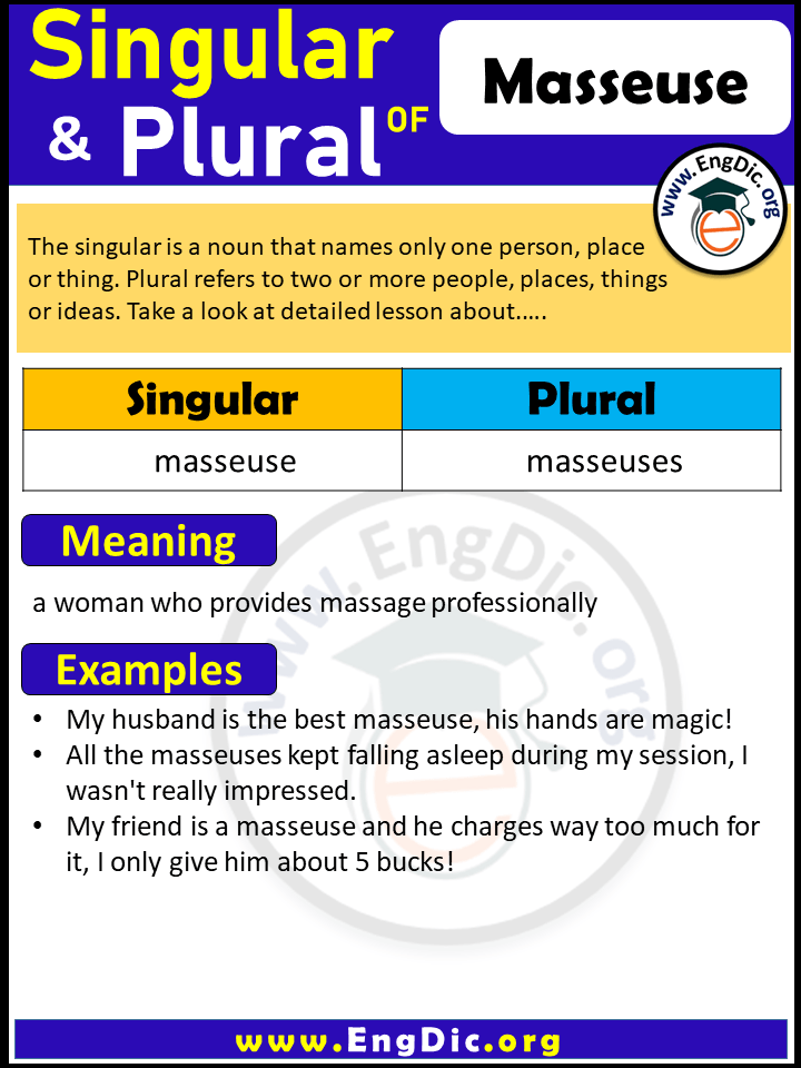 Masseuse Plural, What is the Plural of Masseuse?