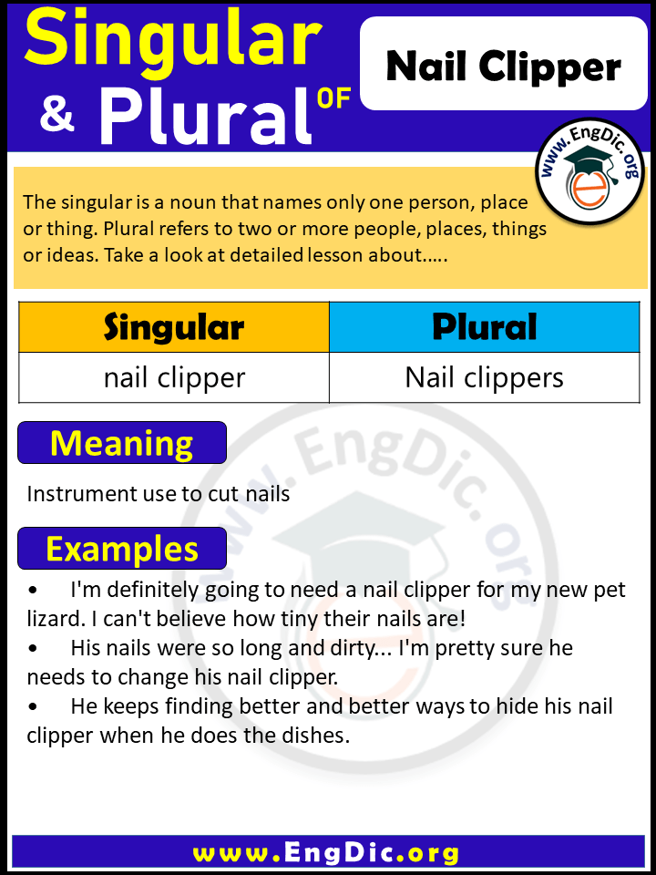 Nail Clipper Plural, What is the Plural of Nail Clipper?