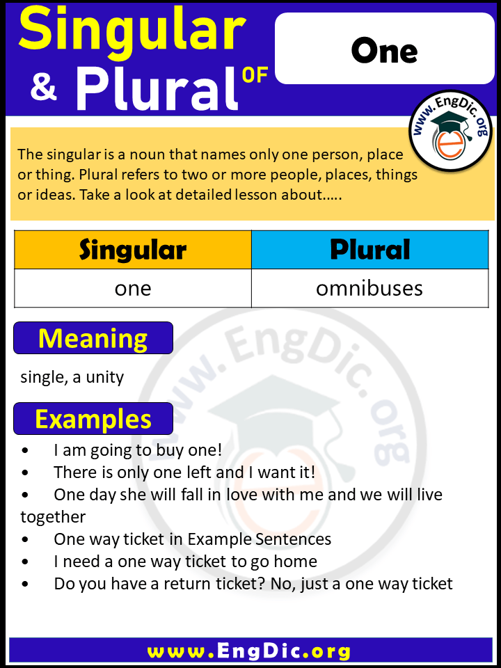 One Plural, What is the Plural of One?