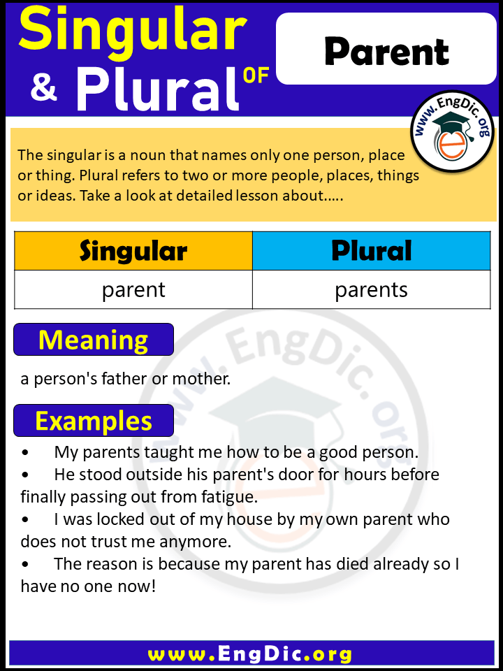 Parent Plural, What is the Plural of Parent?
