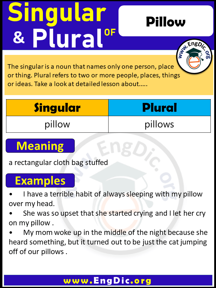 Pillow Plural, What is the Plural of Pillow?