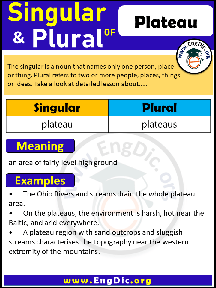 Plateau Plural, What is the Plural of Plateau?