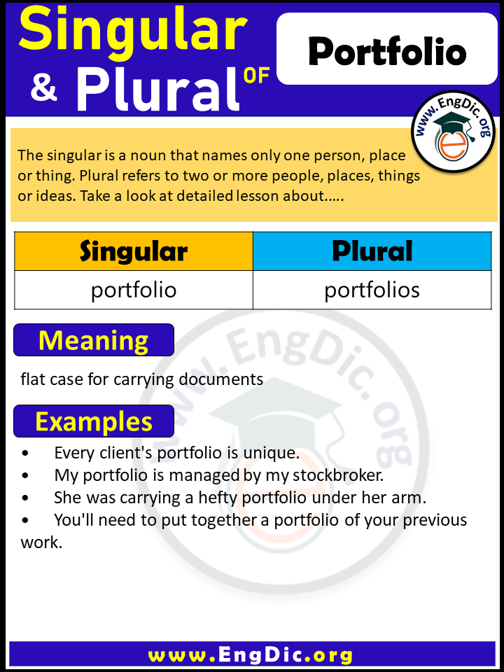 Portfolio Plural, What is the Plural of Portfolio?