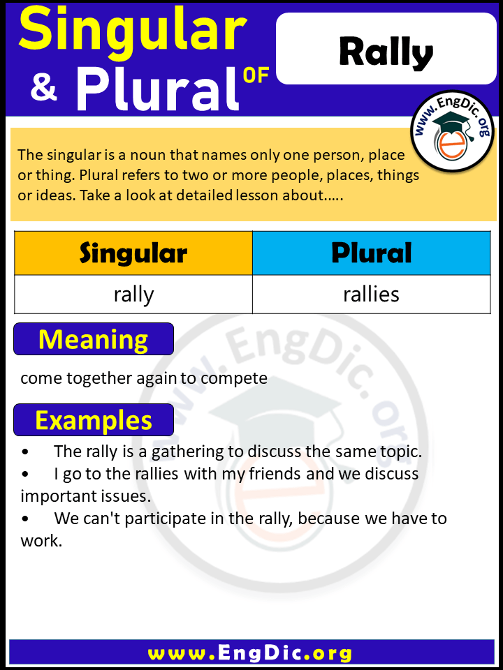 Rally Plural, What is the Plural of Rally?