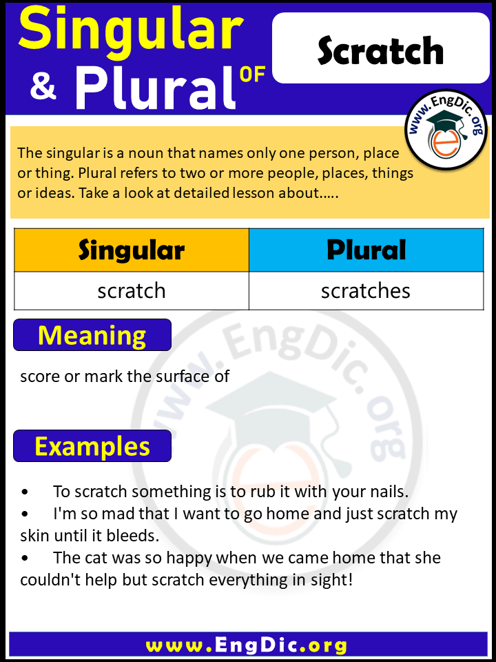 Scratch Plural, What is the Plural of Scratch?