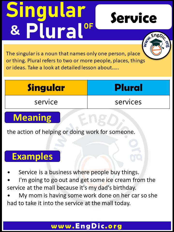 Service Plural, What is the Plural of Service?