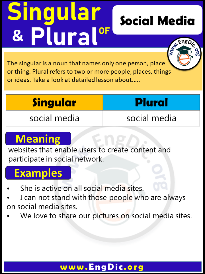 Social Media Plural, What is the Plural of Social Media?