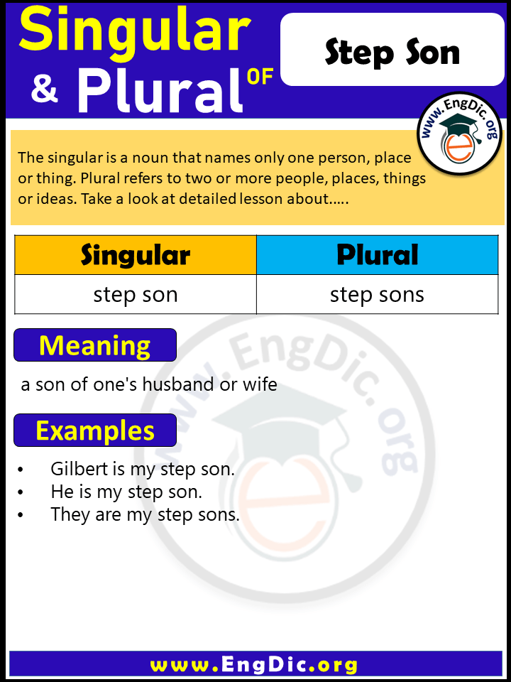 Step Son Plural, What is the Plural of Step Son?
