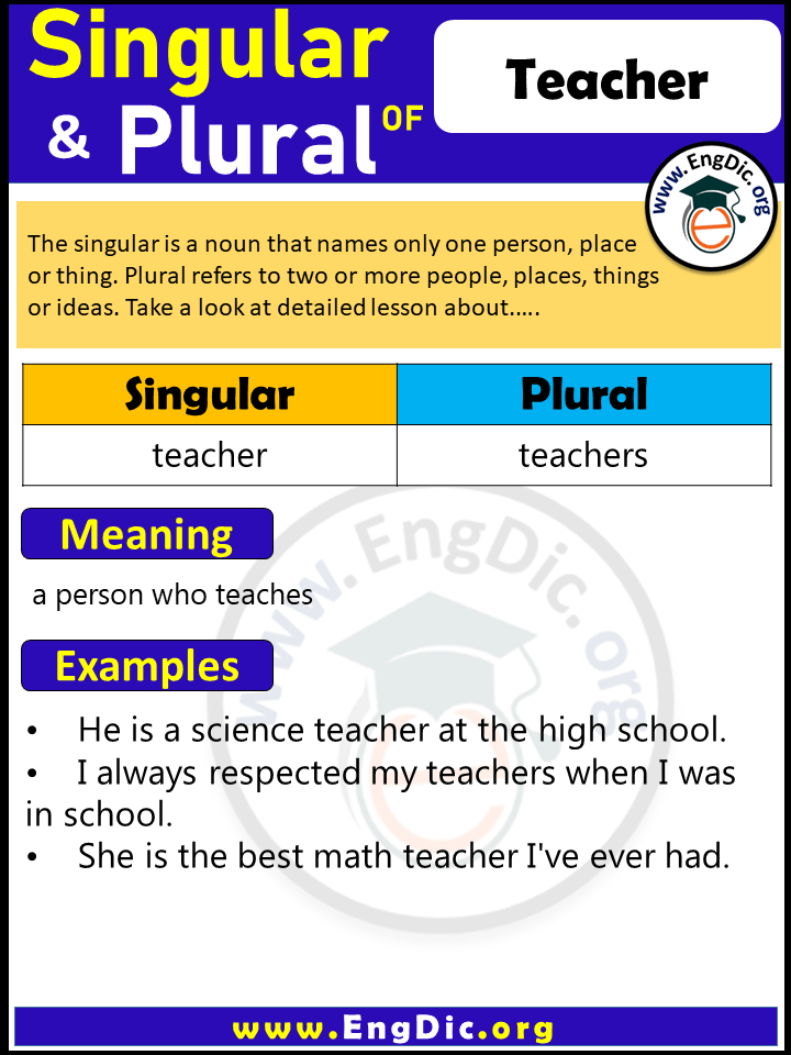 Teacher Plural, What is the Plural of Teacher?