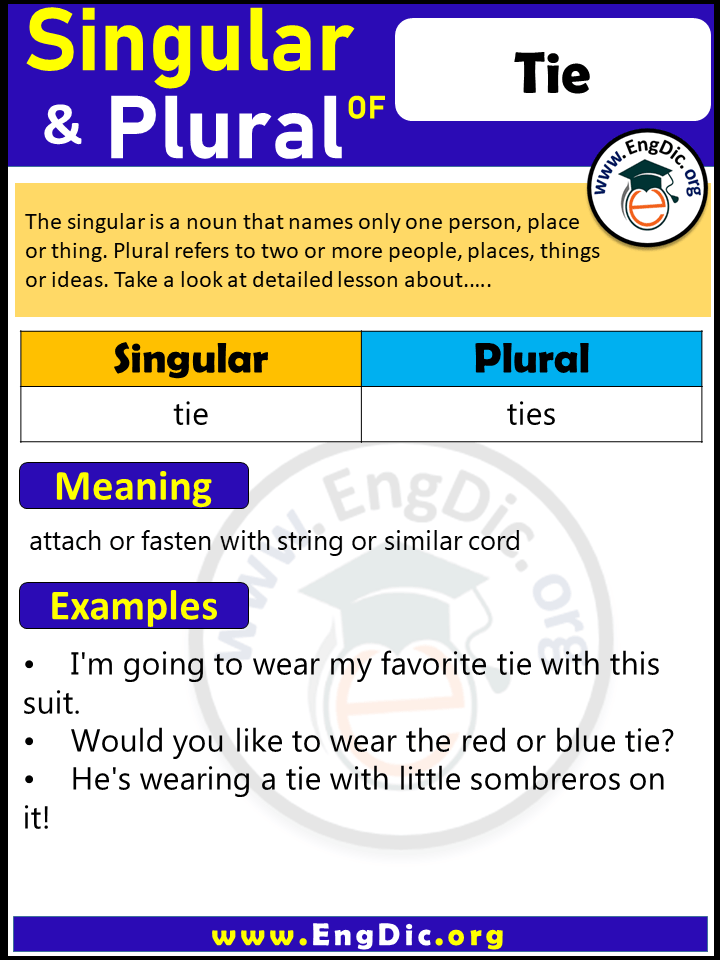 Tie Plural, What is the Plural of Tie?