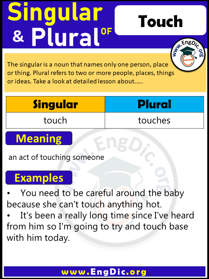 Touch Plural, What is the Plural of Touch?