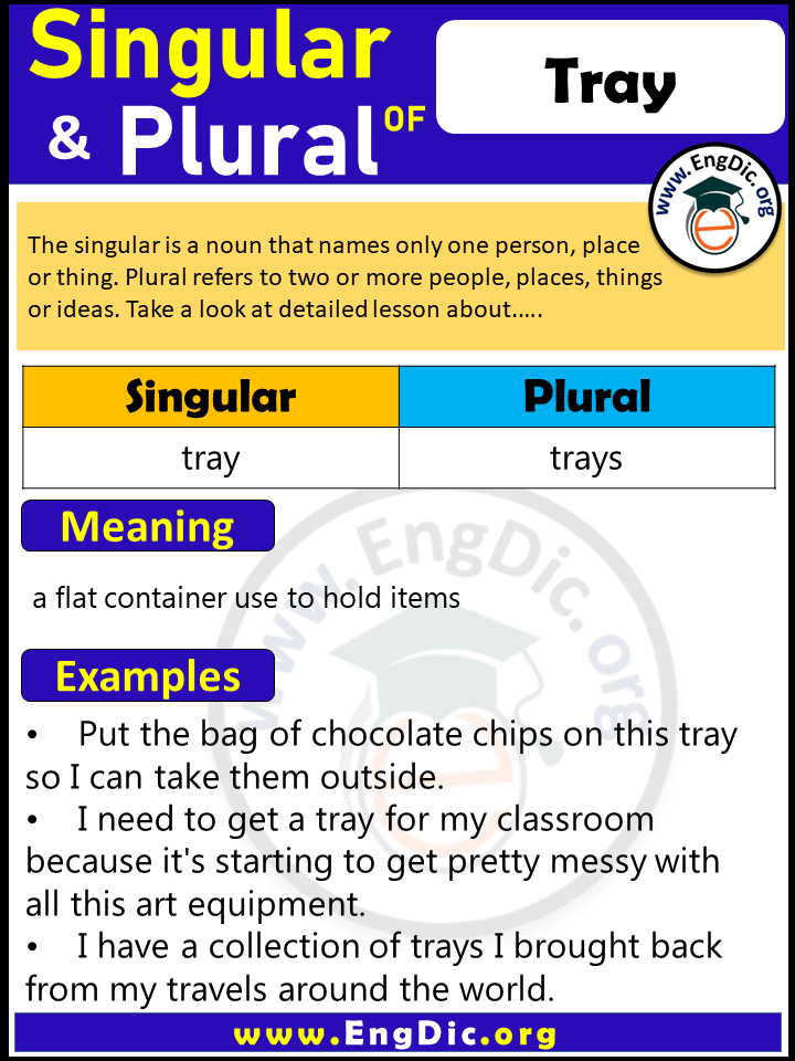 Tray Plural, What is the Plural of Tray?