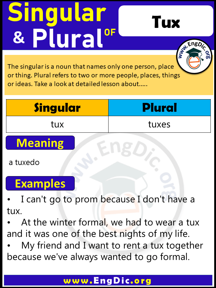 Tux Plural, What is the Plural of Tux?