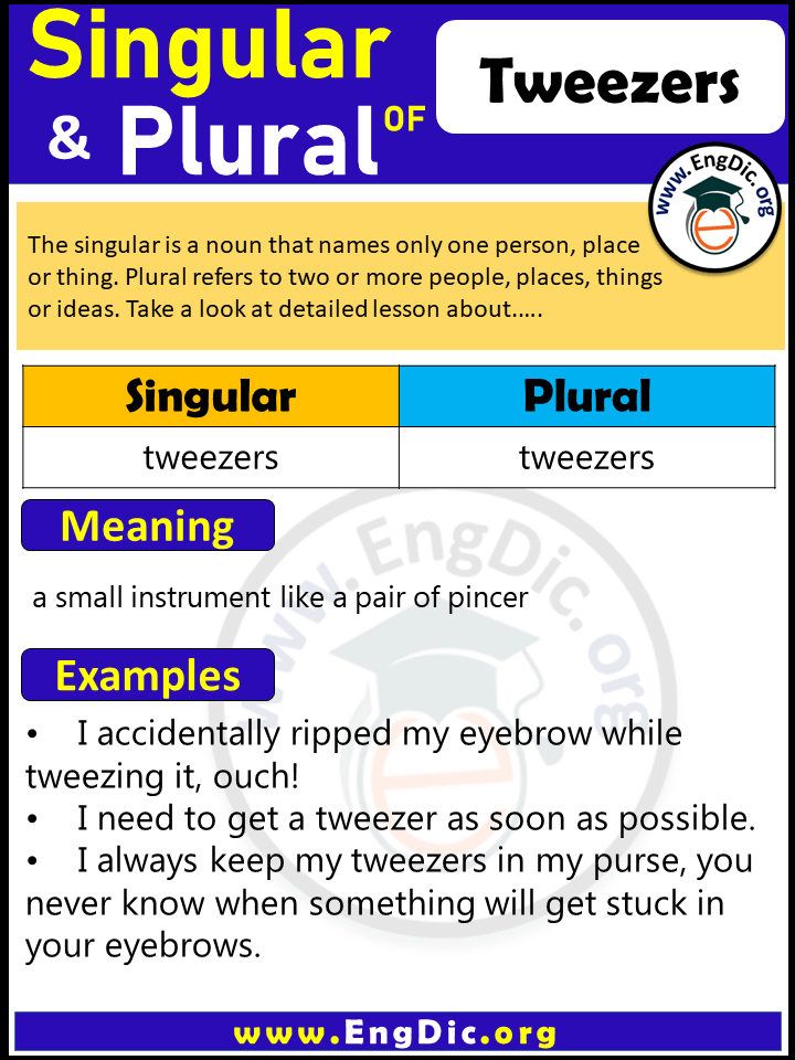 Tweezers Plural, What is the Plural of Tweezers?