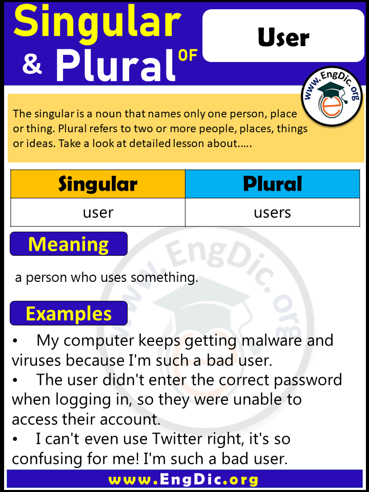 User Plural, What is the Plural of User?