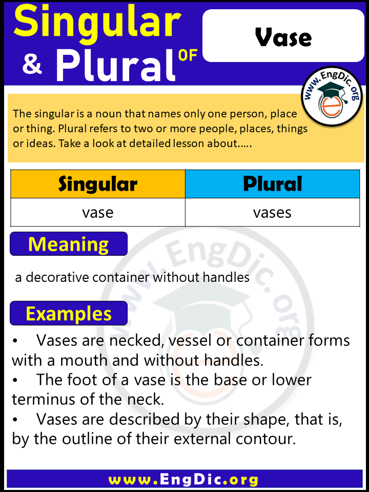 Vase Plural, What is the Plural of Vase?