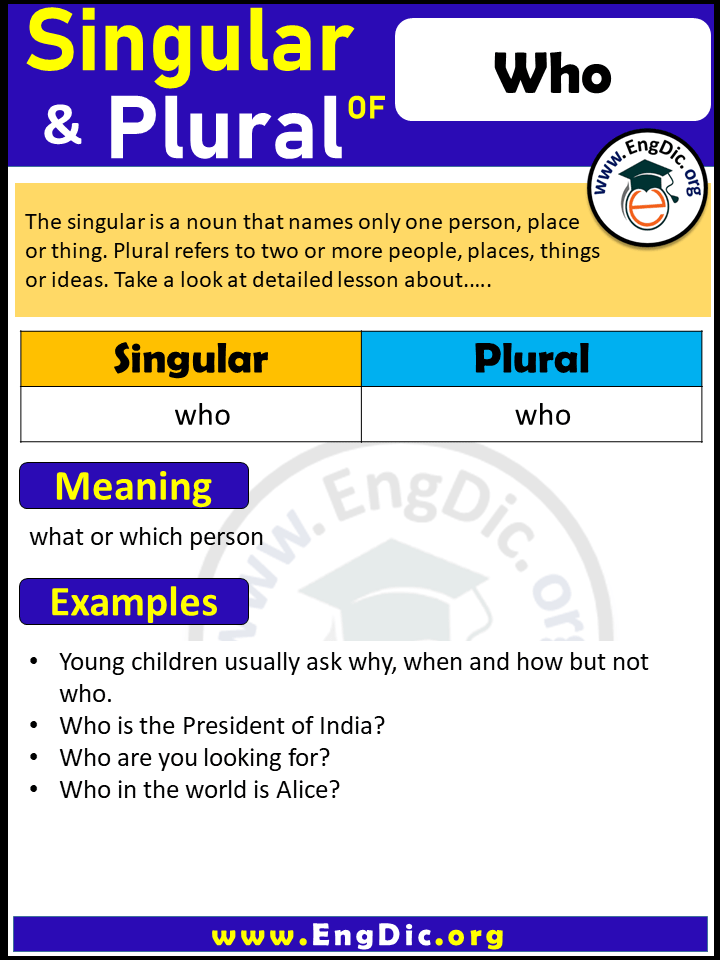 Plural Form Of Who Archives EngDic