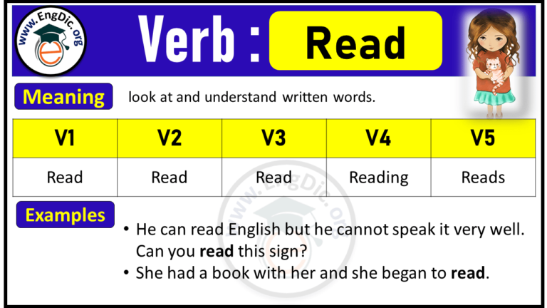 Read Verb Forms: Past Tense and Past Participle (V1 V2 V3) - EngDic