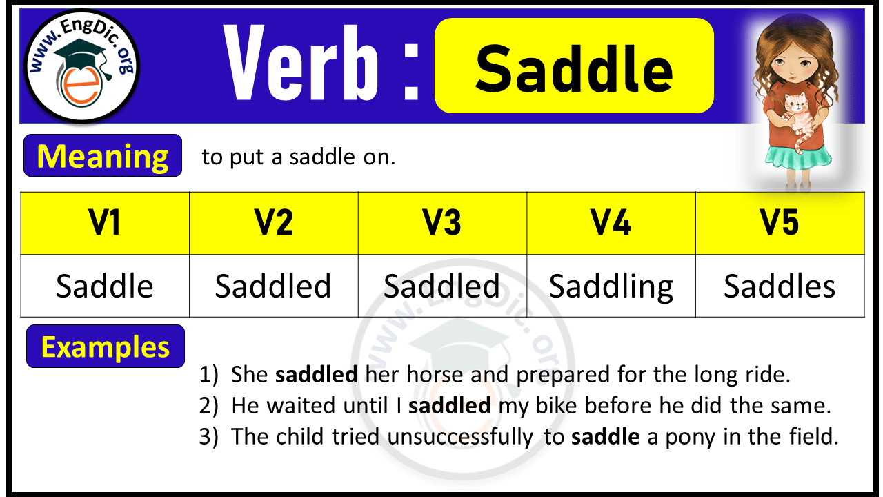 Saddle Verb Forms: Past Tense and Past Participle (V1 V2 V3) Saddle Verb Forms: Past Tense and Past Participle (V1 V2 V3)
