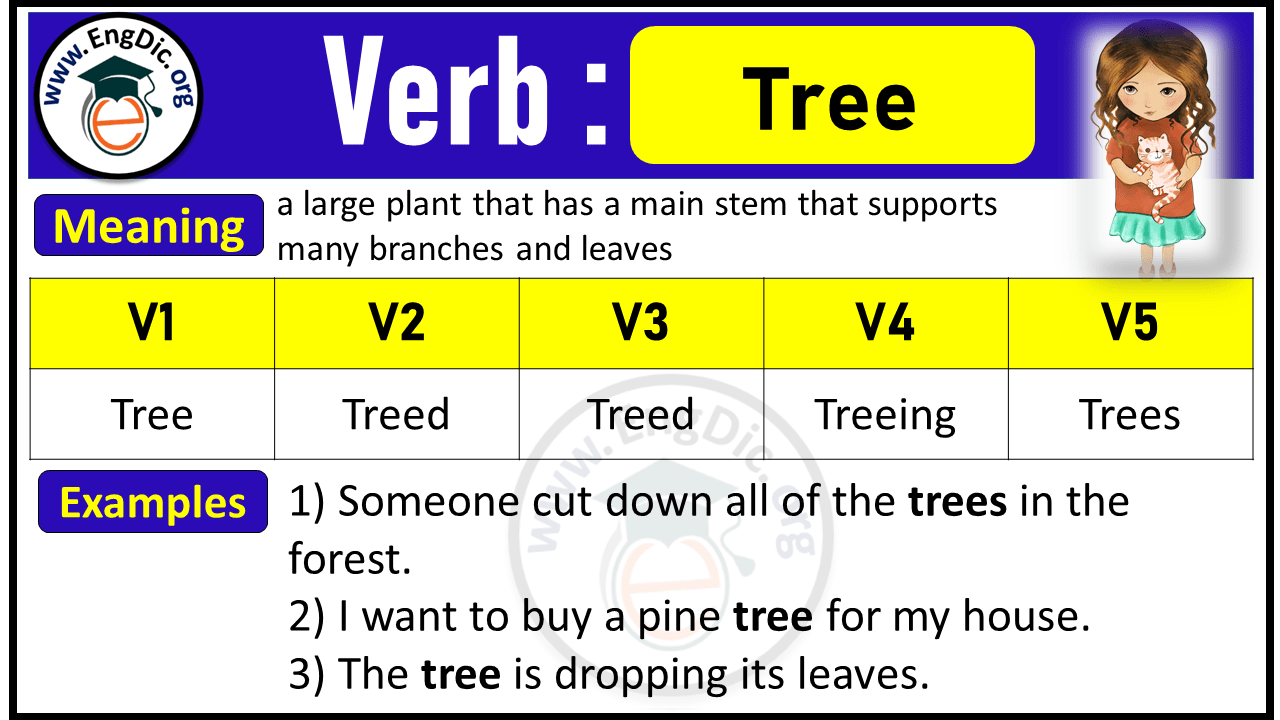 Tree Past Tense, V1 V2 V3 V4 V5 Forms of Tree, Past Simple and Past Participle
