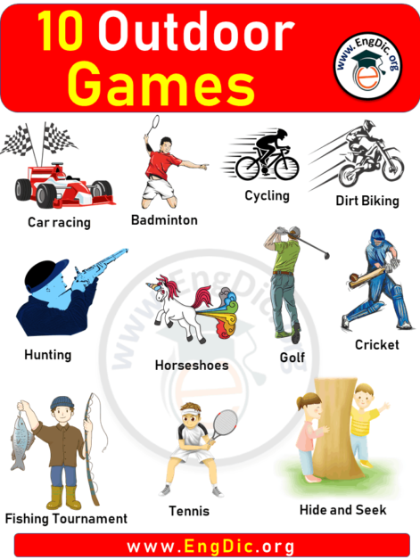 10 Outdoor Games Name Games Names List EngDic