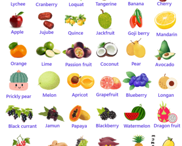 100 Fruits Names with Pictures, Fruits Names List