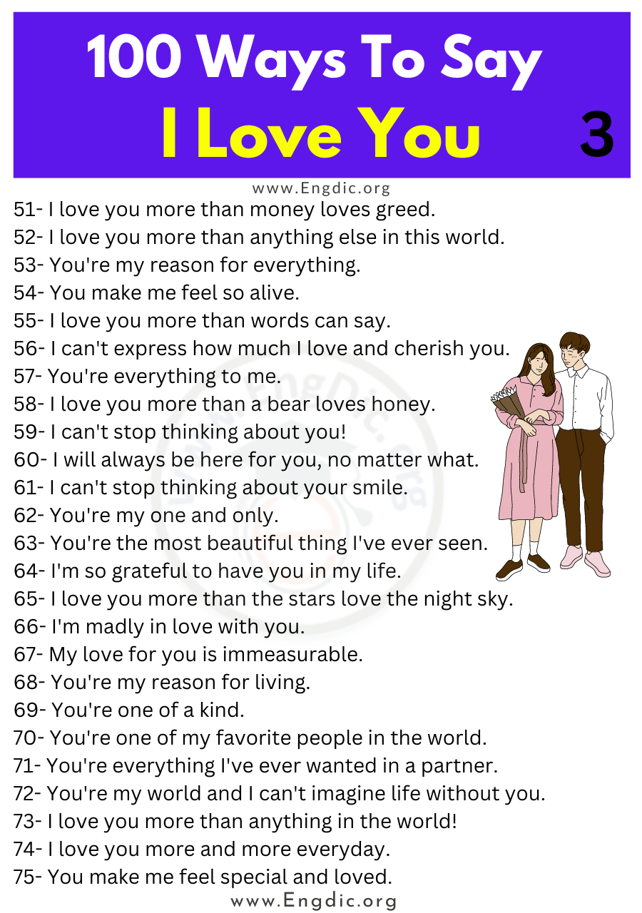 100 Ways To Say I Love You