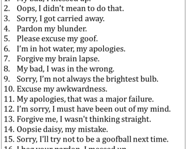+100 Funny Ways to Say Sorry