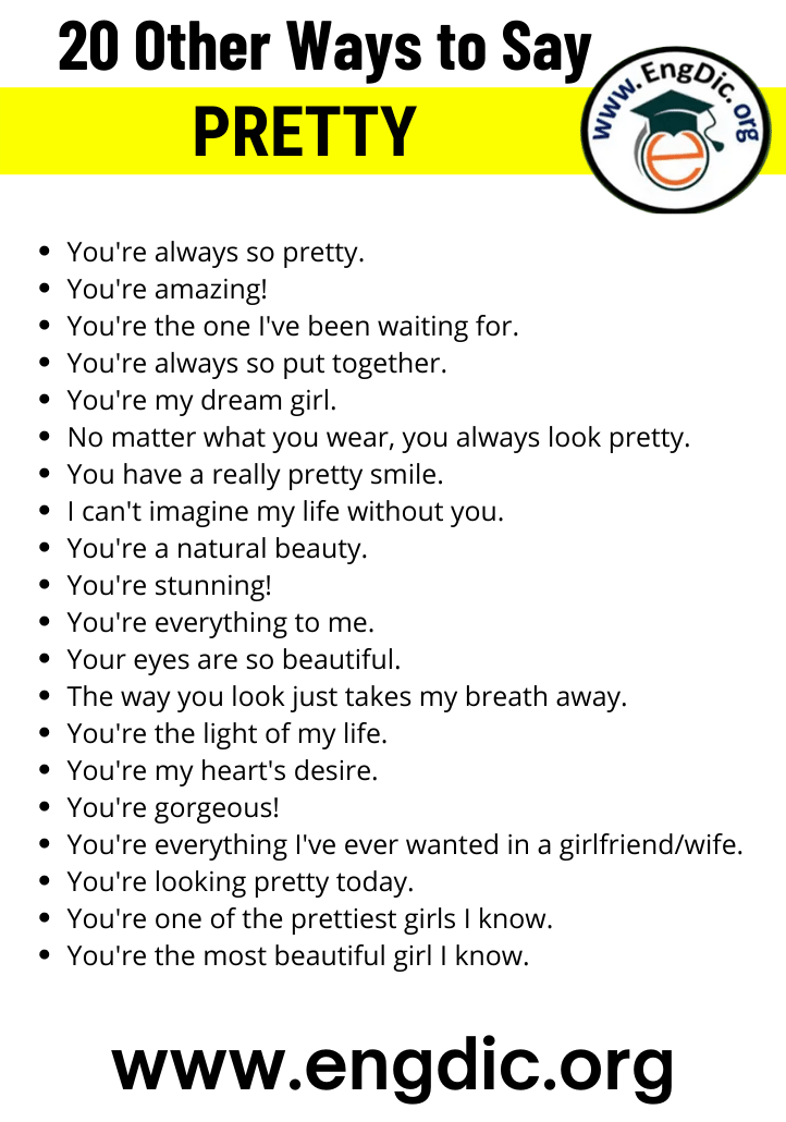 20 other ways to say pretty