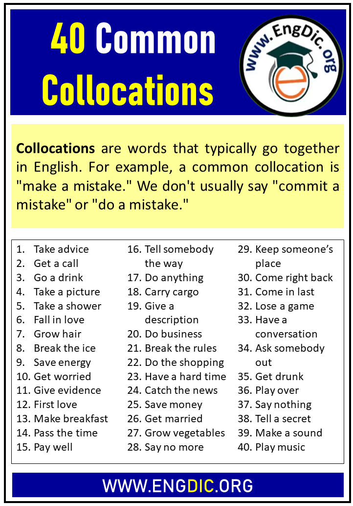 40 common collocations
