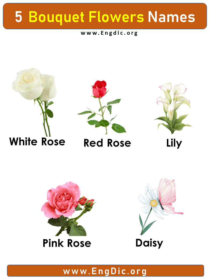 5 Bouquet Flower Names