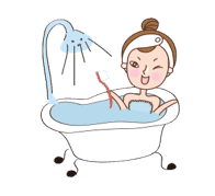 Bathe Action verbs list with pictures