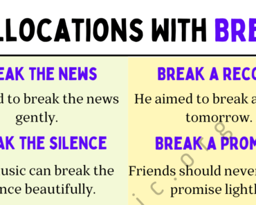 50 Collocations With Break, Break Collocations List