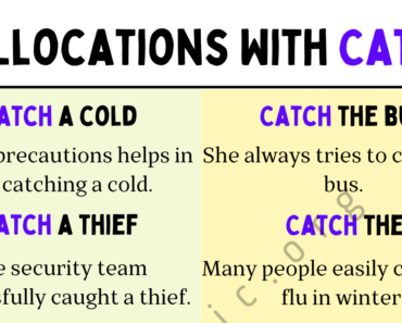 50 Collocations With Catch, Catch Collocations List