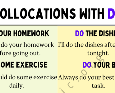 50 Collocations With Do, Do Collocations List