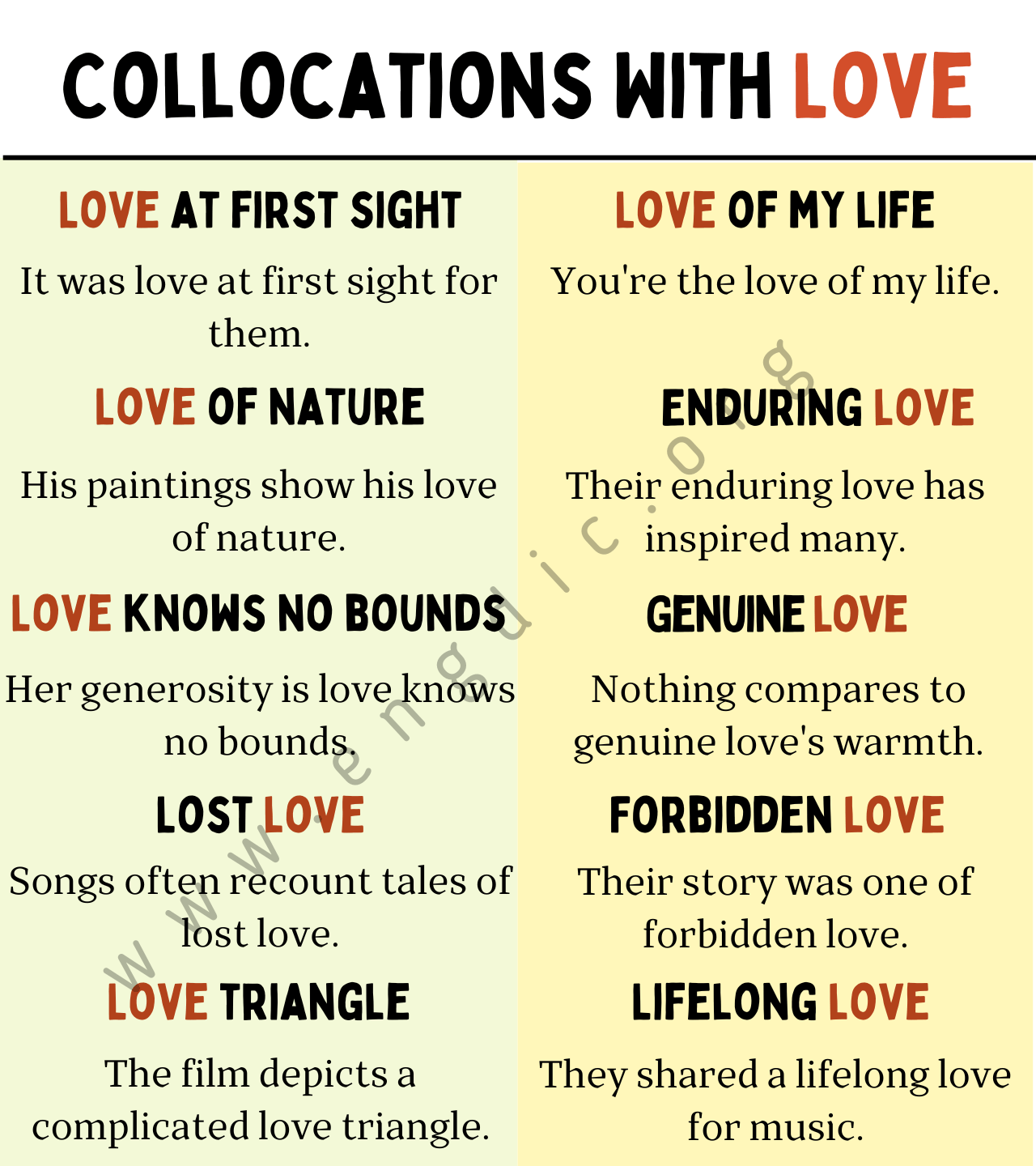 Collocations With Love Copy