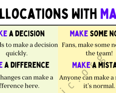 50 Collocations With Make, Make Collocations List