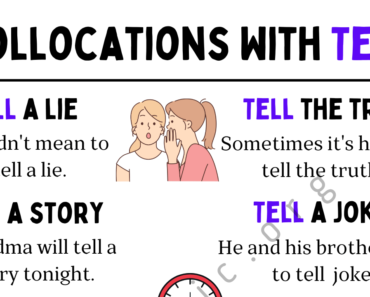 50 Collocations With Tell, Tell Collocations List