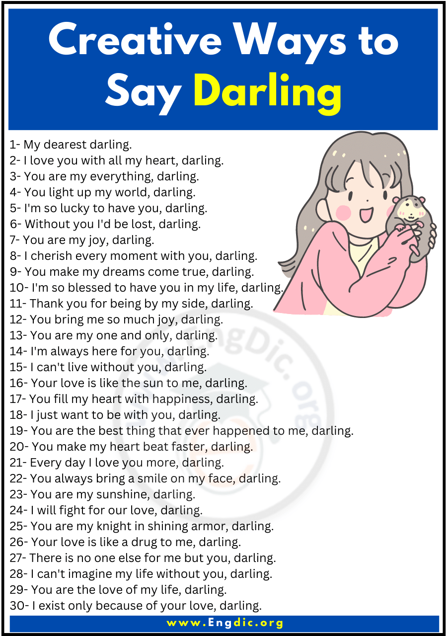 Creative Ways to Say Darling 2