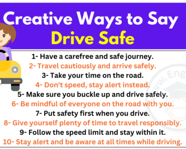 30+ Creative Ways to Say Drive Safe