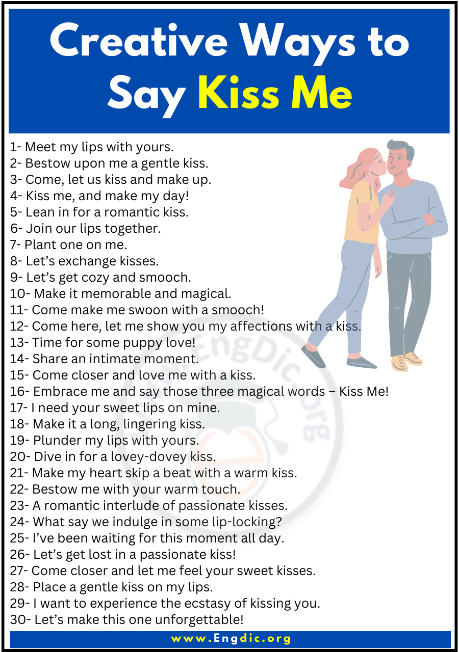 Creative Ways to Say Kiss Me 2