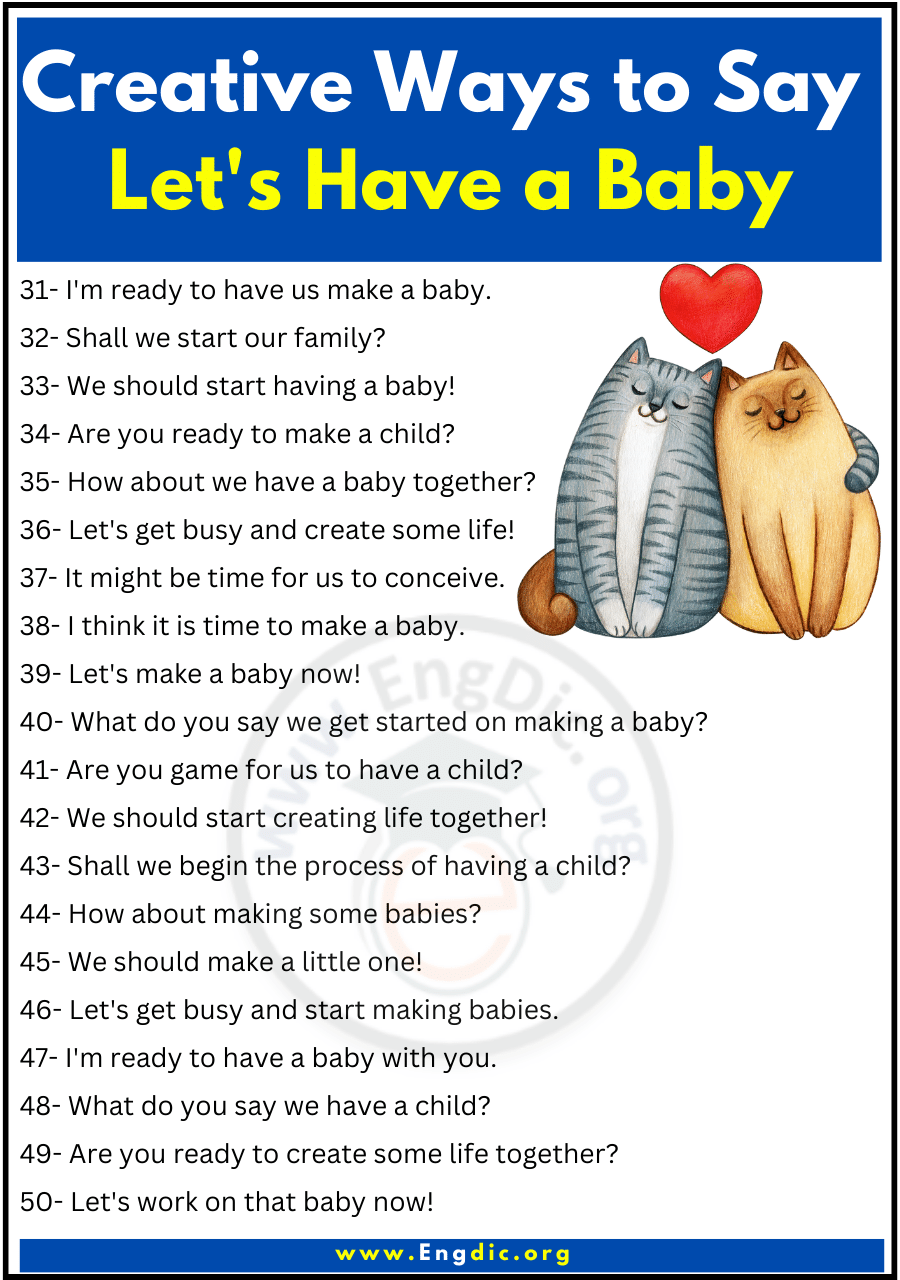 Creative Ways to Say Lets Have a Baby 2