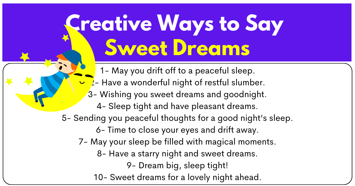 Creative Ways To Say Sweet Dreams