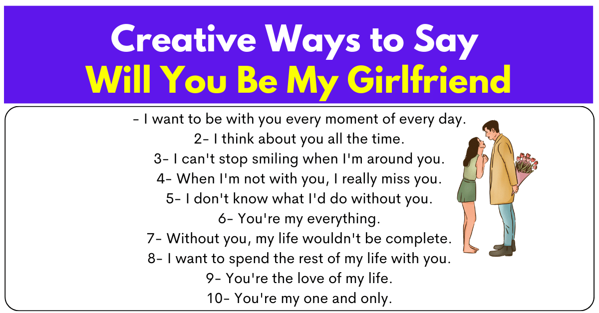 Will you be my girl friend ?